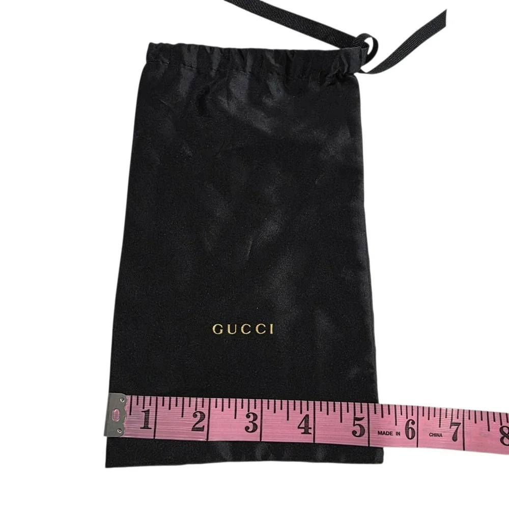GUCCI Hard‎ Shell Sunglasses Eyeglass Case with Soft Pouch Black Designer Preppy